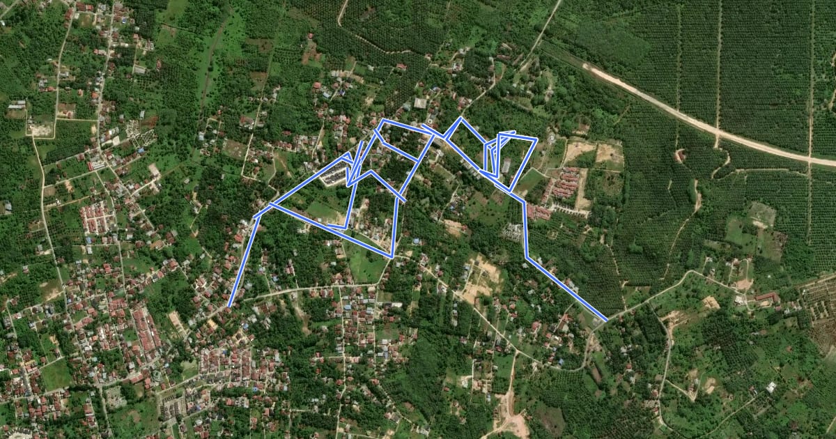 Маршрут Tenayan MTB Rute Tenayan Jaya на спутниковом снимке