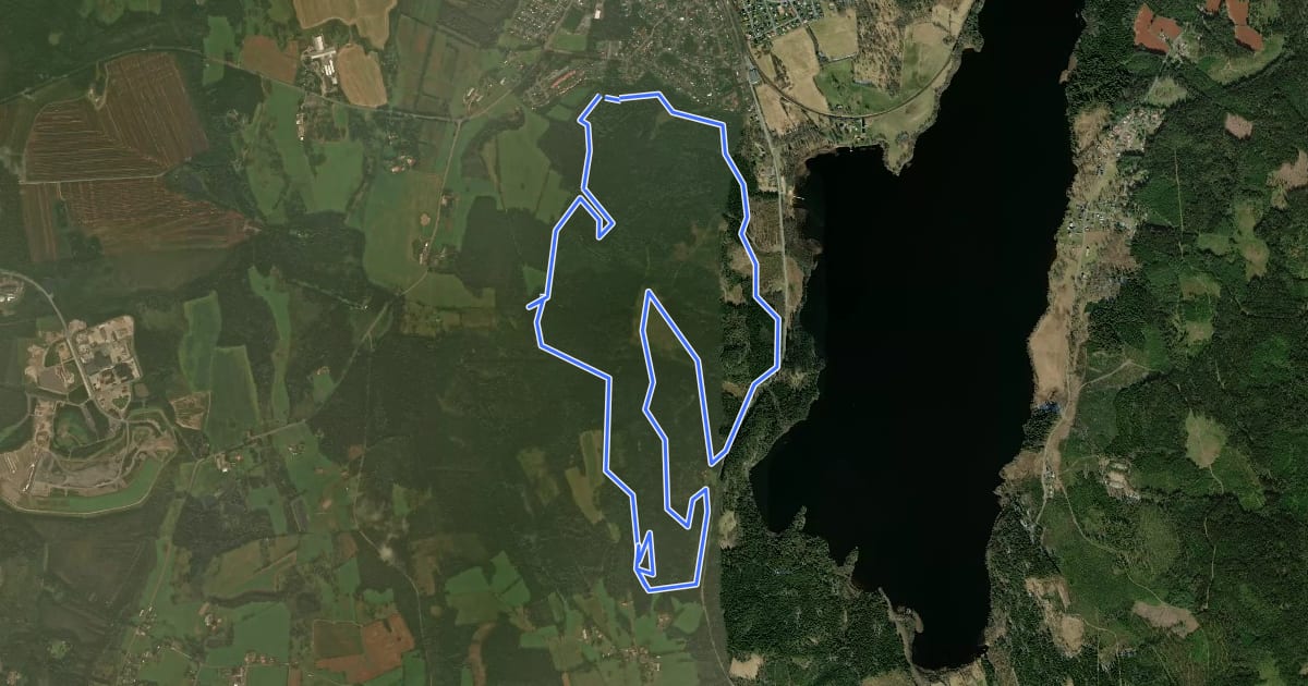 Маршрут Tenhult MTB на спутниковом снимке