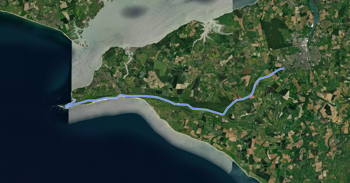 Маршрут Tennyson Trail на спутниковом снимке