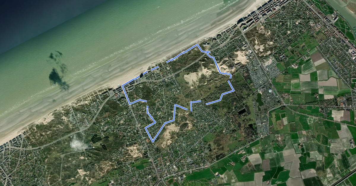 Маршрут Ter Yde Wandelroute на спутниковом снимке