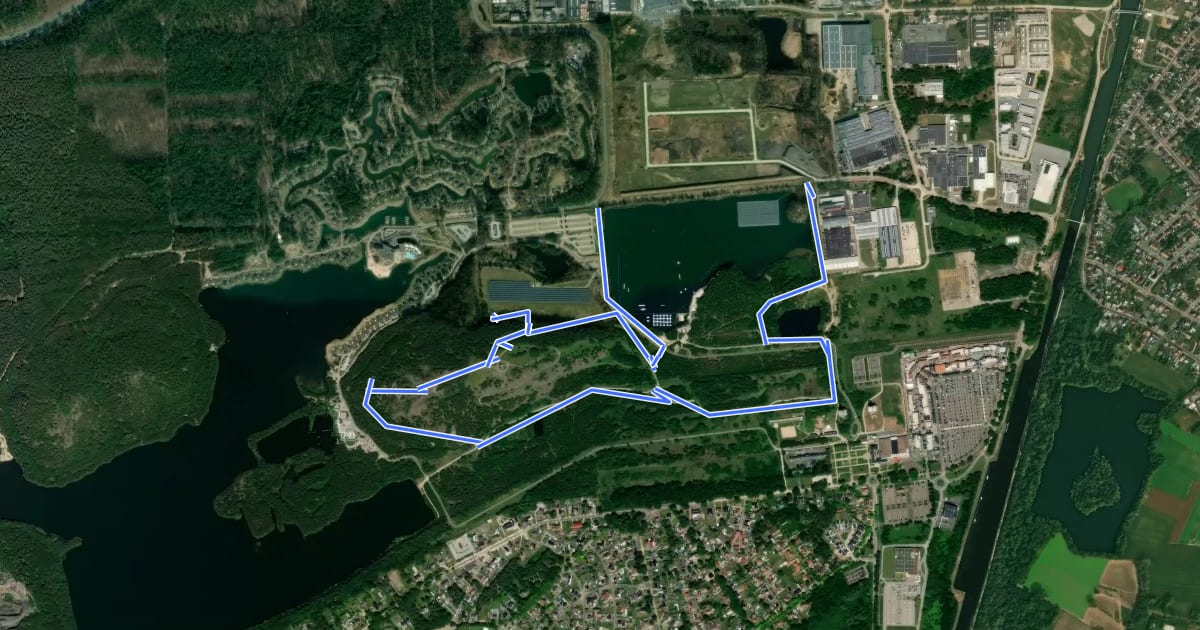 Маршрут Terhills Blauwe ruit на спутниковом снимке