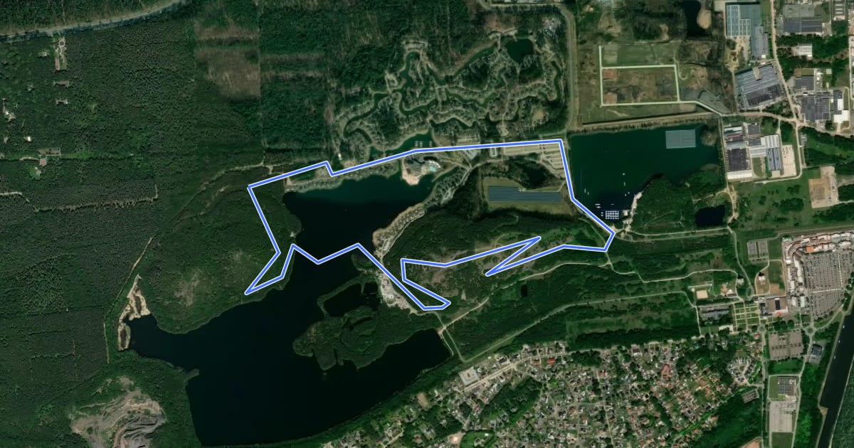 Маршрут Terhills Paarse trapezium на спутниковом снимке