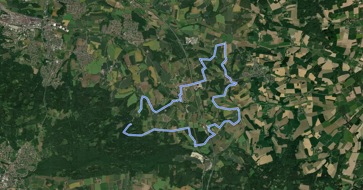Маршрут Terra Trail 14 на спутниковом снимке