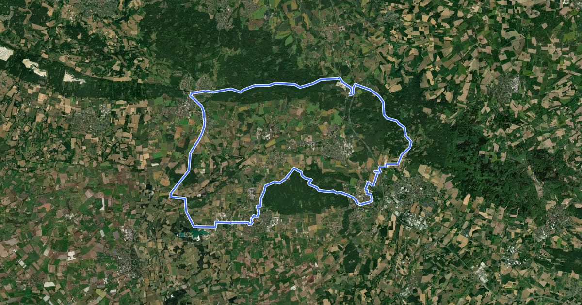 Маршрут Terra Trail 15 на спутниковом снимке