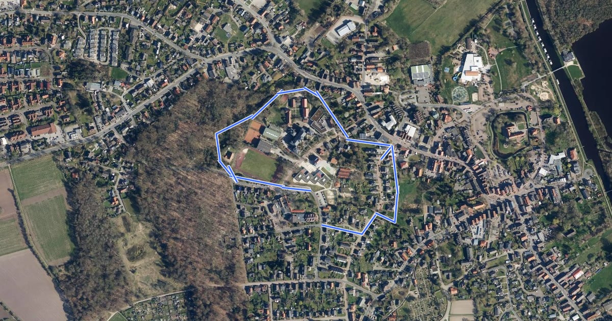 Маршрут Terrain Kurweg Hirsch на спутниковом снимке