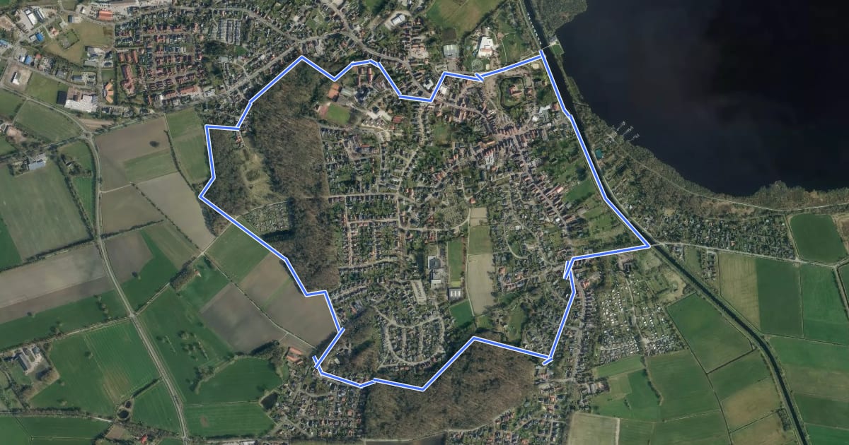 Маршрут Terrain Kurweg Schmetterling на спутниковом снимке