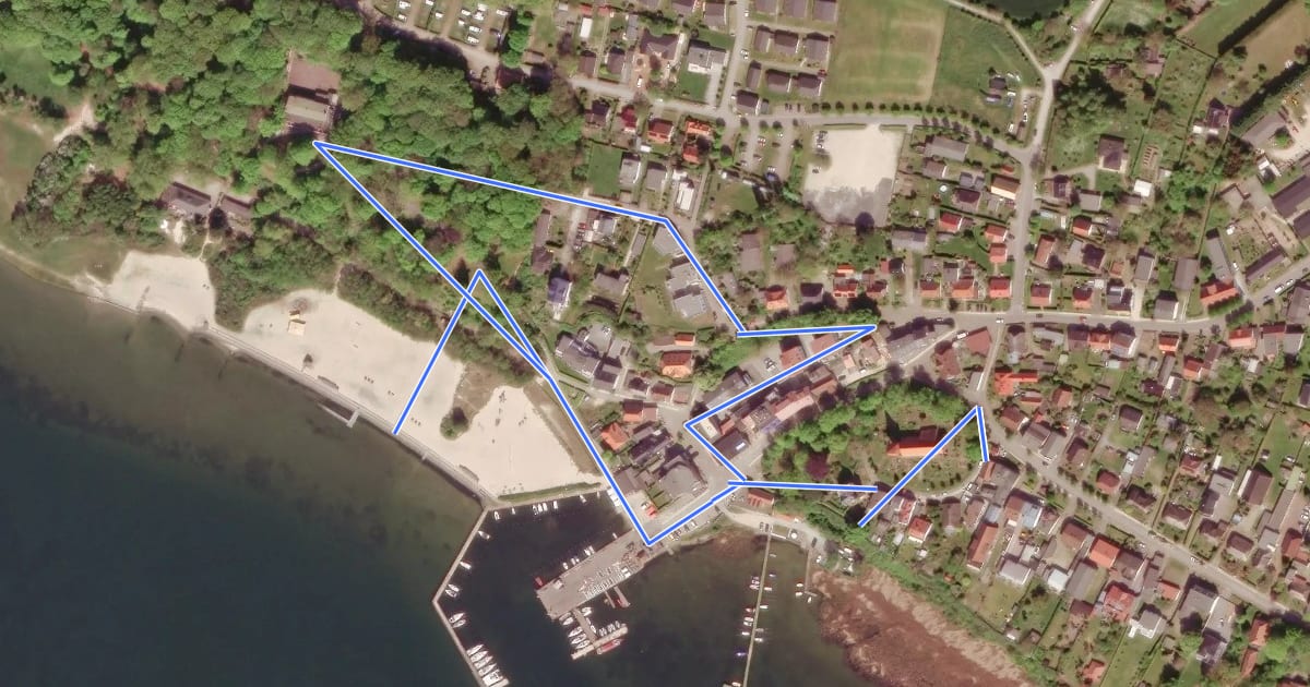 Маршрут Terrainkurweg "zwischen Strand und Hafen" на спутниковом снимке