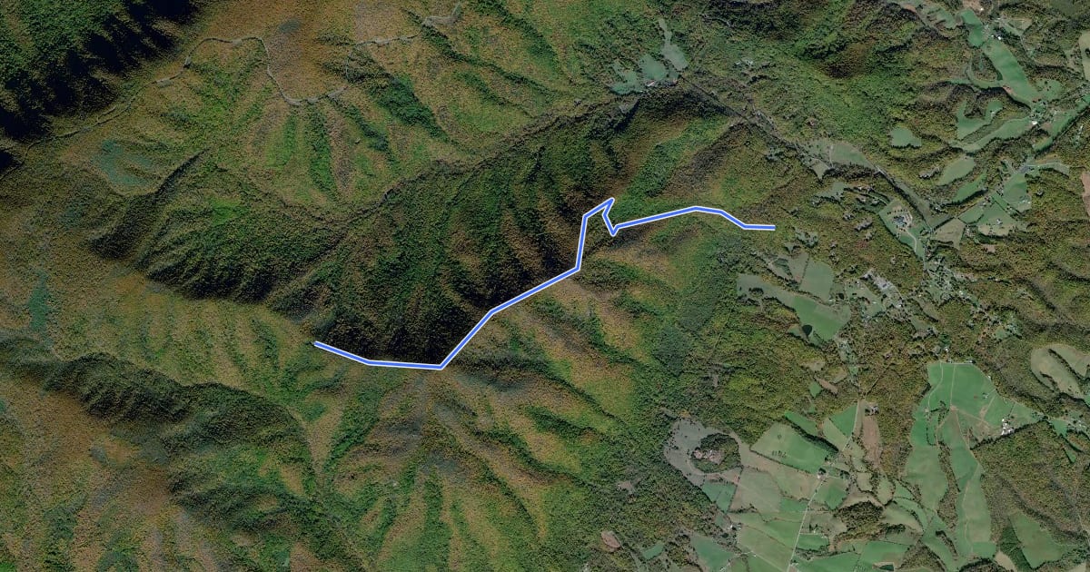 Маршрут Terrapin Mountain Trail на спутниковом снимке