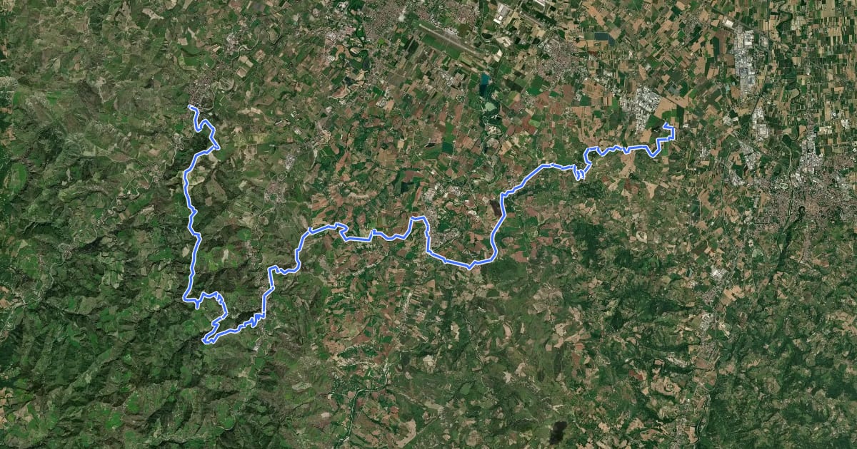 Маршрут Terre Spungone Trekking на спутниковом снимке