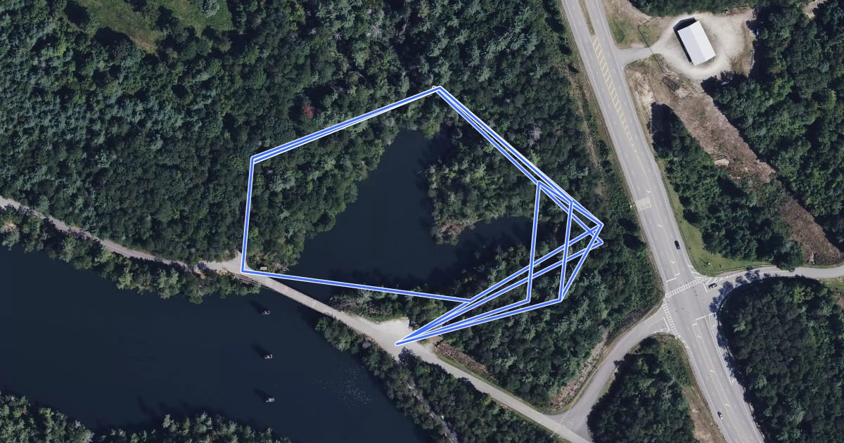 Маршрут Terrora Lake Loop Trail на спутниковом снимке