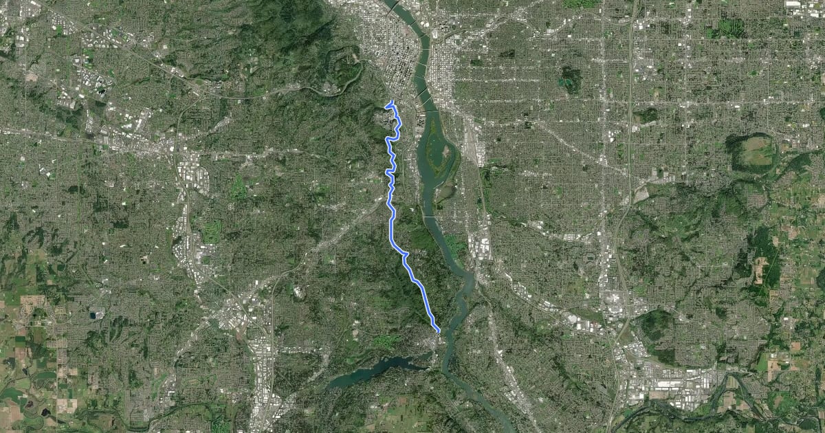 Маршрут Terwilliger Trail на спутниковом снимке