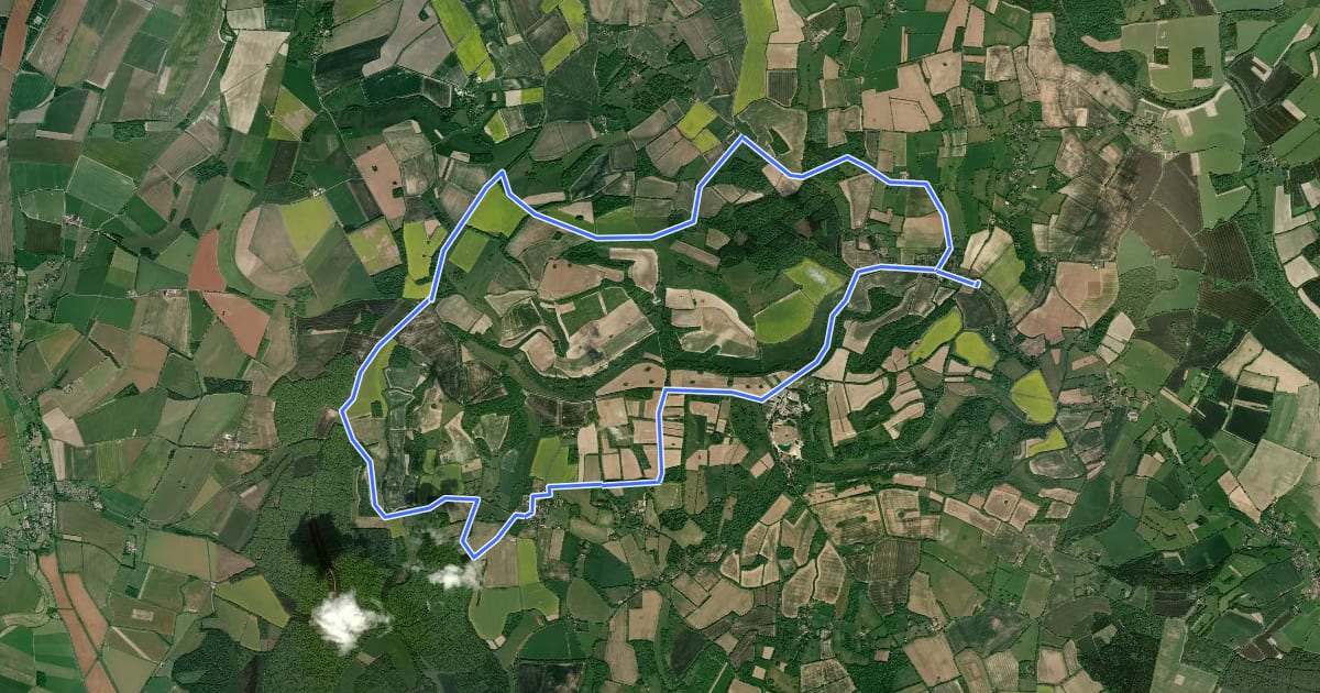 Маршрут Test Valley Tour V на спутниковом снимке