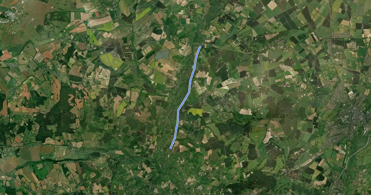 Маршрут Test Way Cycle route на спутниковом снимке