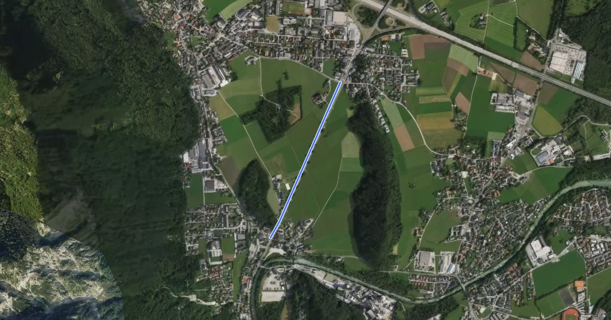 Маршрут Testroute на спутниковом снимке