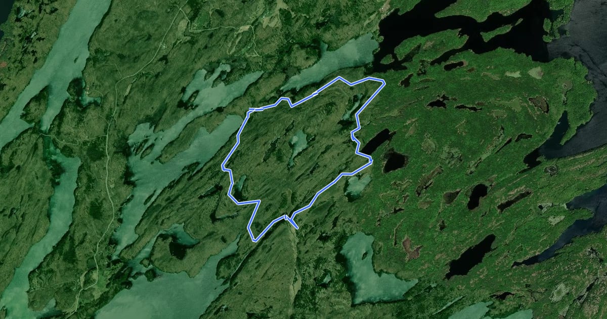 Маршрут Tetsmine Lake Loop на спутниковом снимке