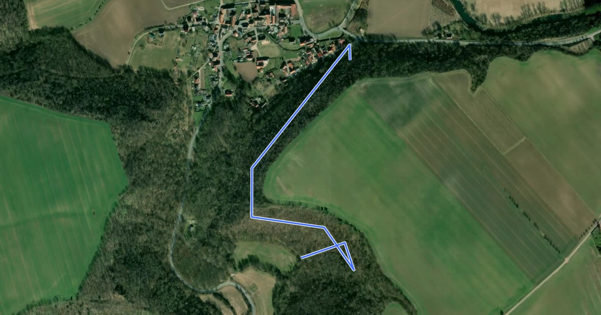 Маршрут Teufelskanzelweg на спутниковом снимке