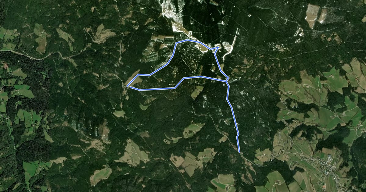 Маршрут Teufelsteinrunde на спутниковом снимке