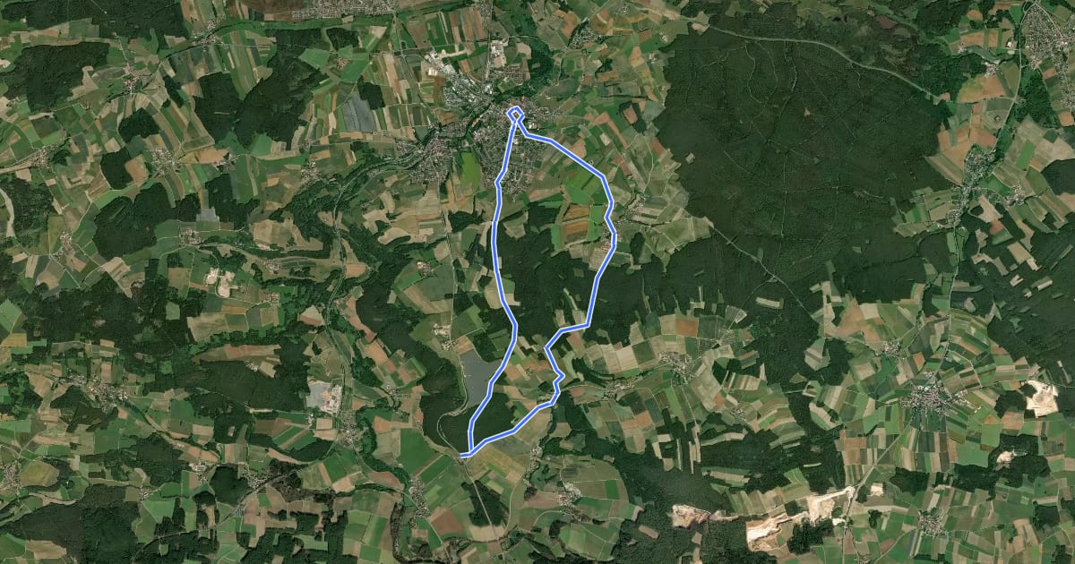Маршрут Teufelsteinweg на спутниковом снимке