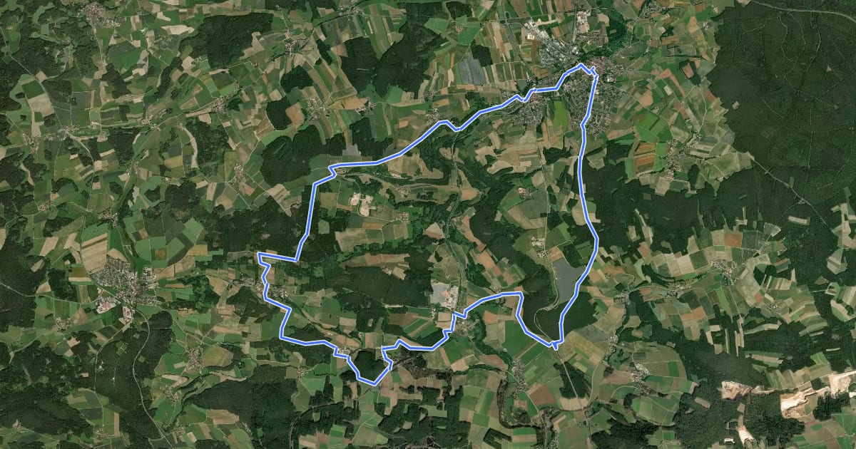 Маршрут Teufelswanderweg на спутниковом снимке