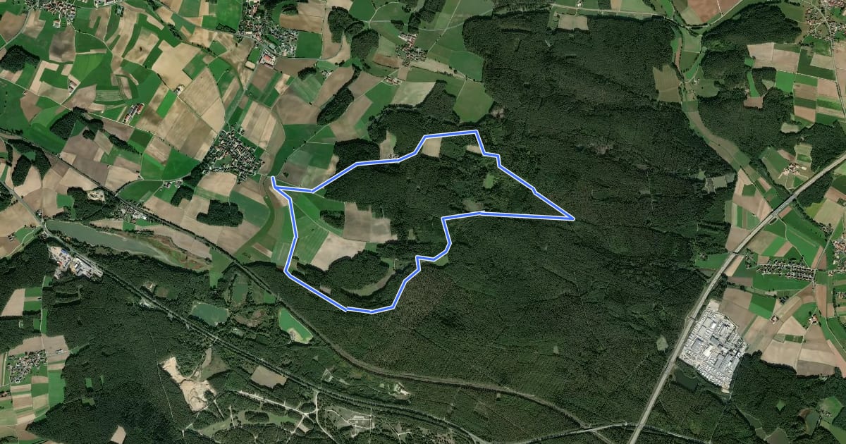 Маршрут Teufelsweiherrunde на спутниковом снимке