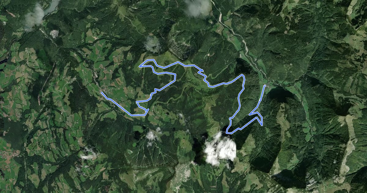 Маршрут TG26 Gaissau-Hintersee на спутниковом снимке