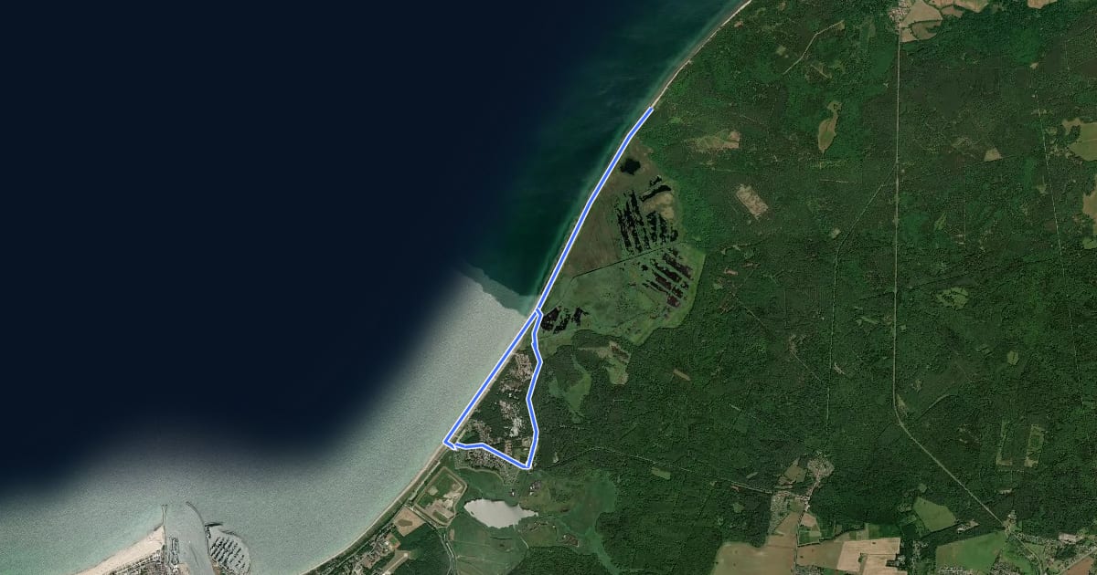 Маршрут Thalasso-Kurweg 8 - Heilklima, Sandstrand und Seebad на спутниковом снимке