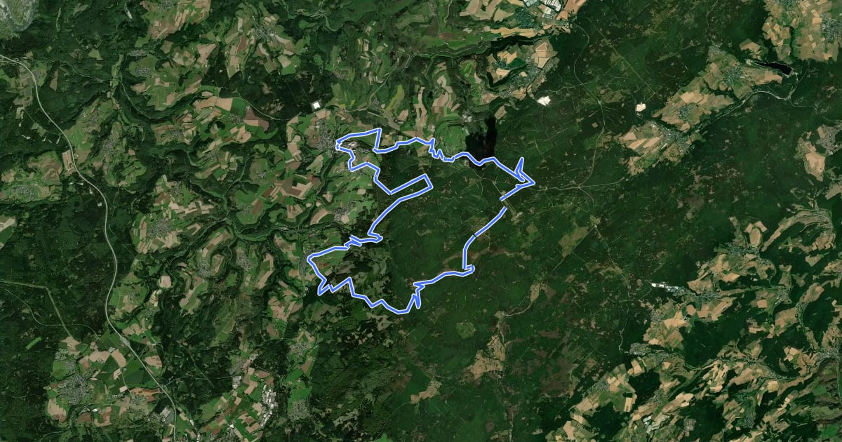 Маршрут Thalfanger Rad-Aktiv-Route на спутниковом снимке