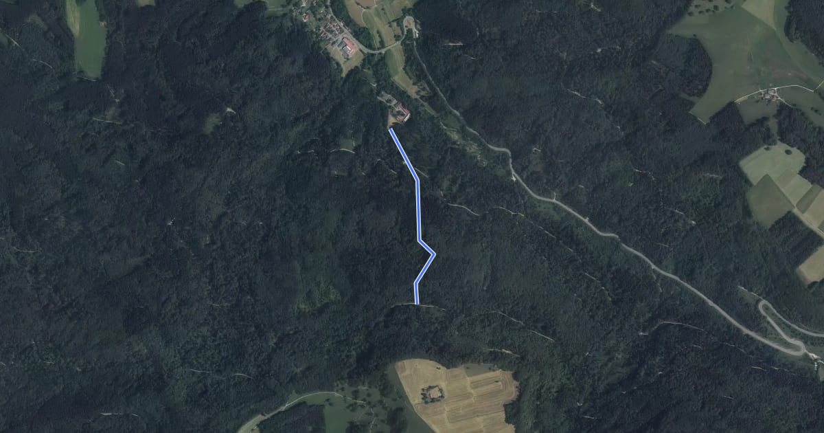 Маршрут Thanheim Trail на спутниковом снимке
