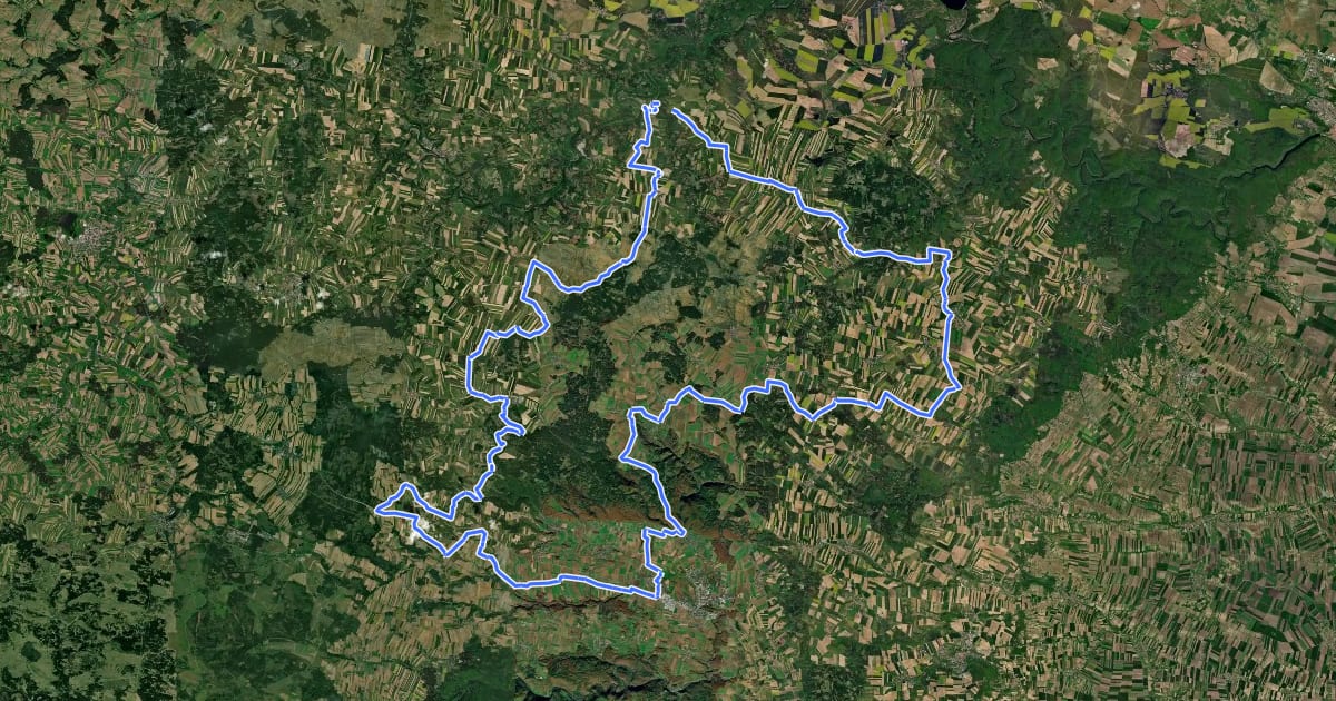 Маршрут Thaya-Taffa-Wild Rundradweg на спутниковом снимке