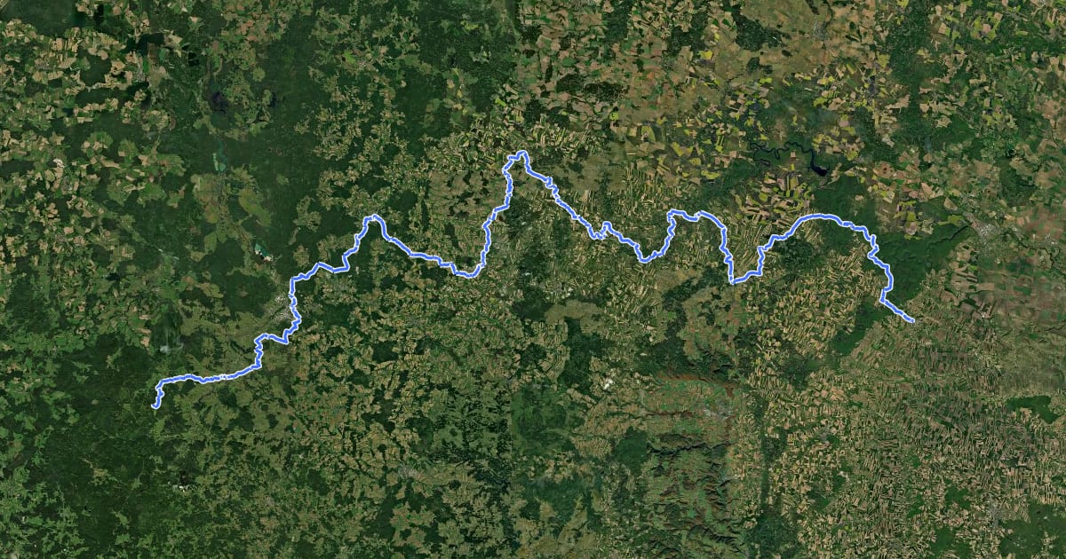 Маршрут Thayatalwanderweg 630 на спутниковом снимке