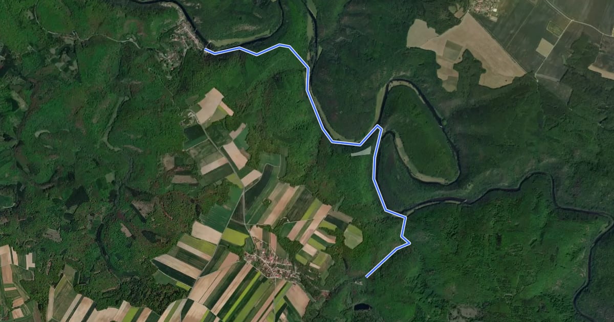 Маршрут Thayatalweg на спутниковом снимке