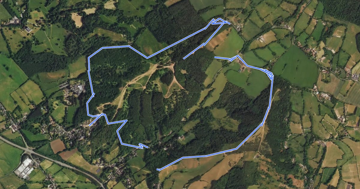 Маршрут The Badger Trail, Clent Hills на спутниковом снимке
