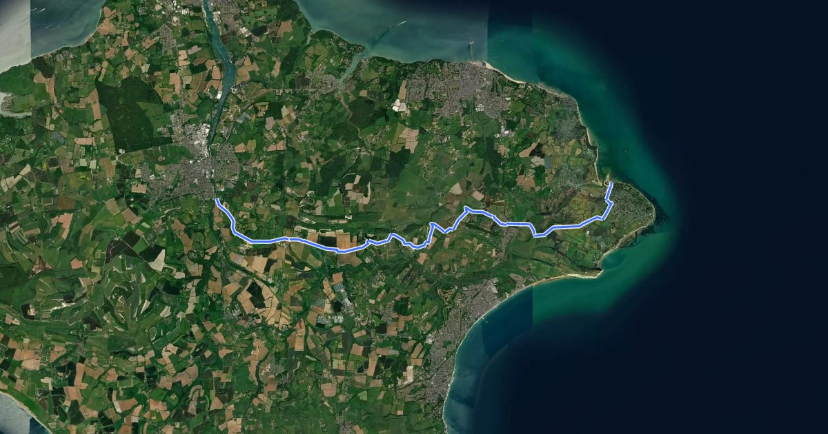 Маршрут The Bembridge Trail на спутниковом снимке