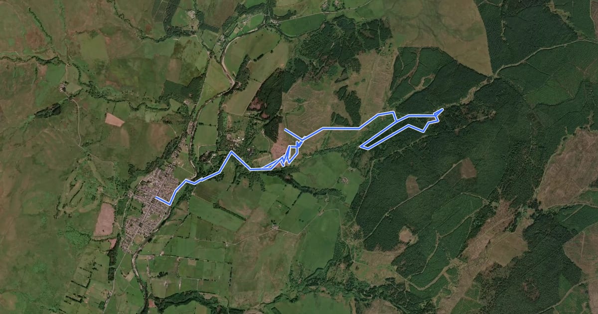 Маршрут The Blue Route на спутниковом снимке