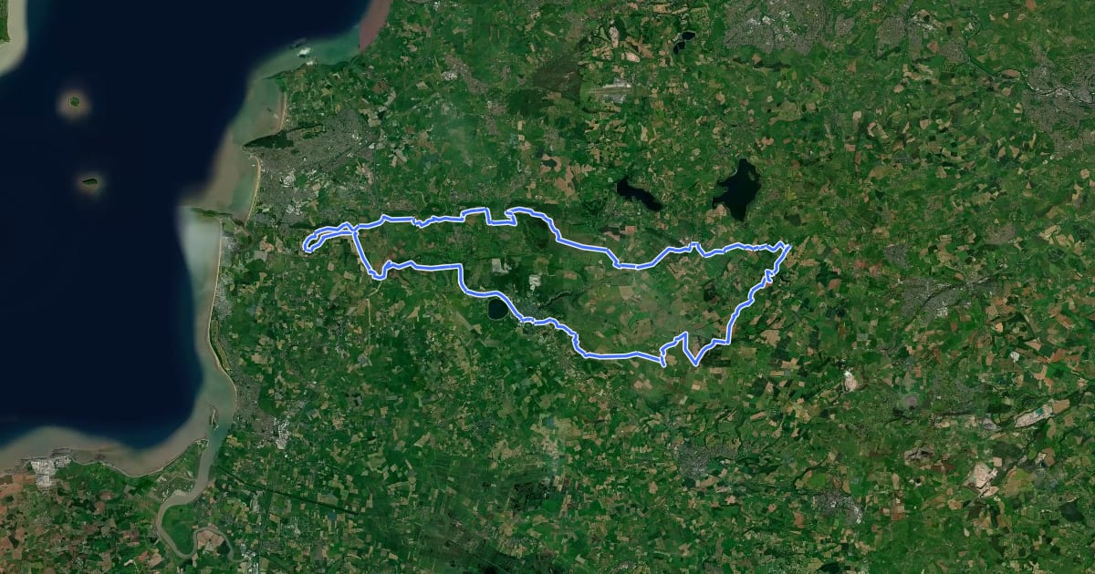 Маршрут The Butcombe Trail на спутниковом снимке