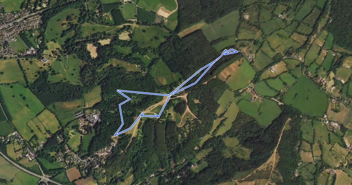 Маршрут The Buzzard Trail, Clent Hills на спутниковом снимке