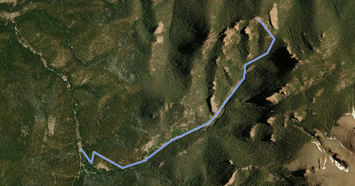 Маршрут The Crags Trail на спутниковом снимке
