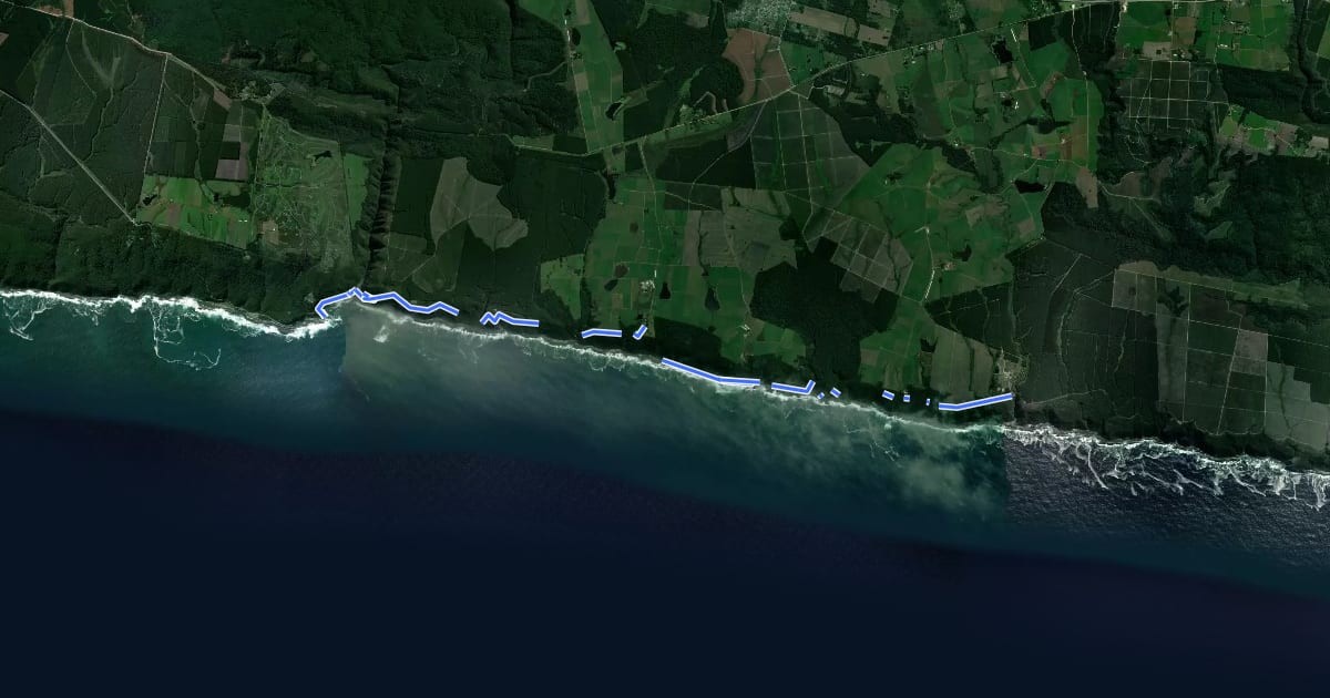 Маршрут The Dolphin Trail на спутниковом снимке
