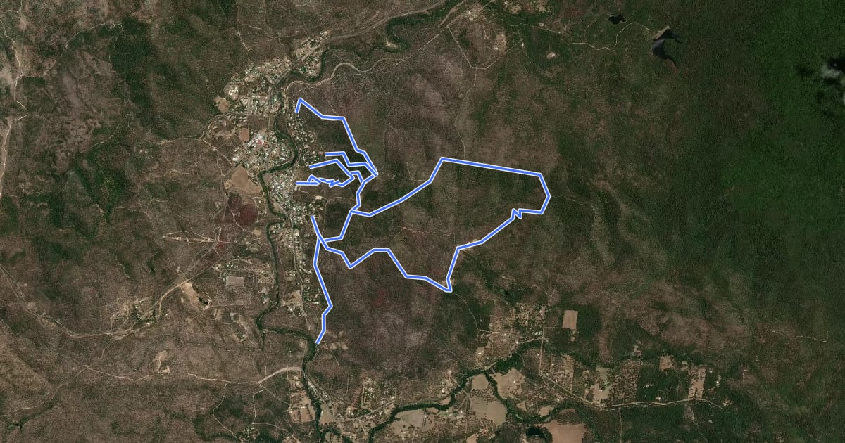 Маршрут The Great Northern Fire Trails на спутниковом снимке