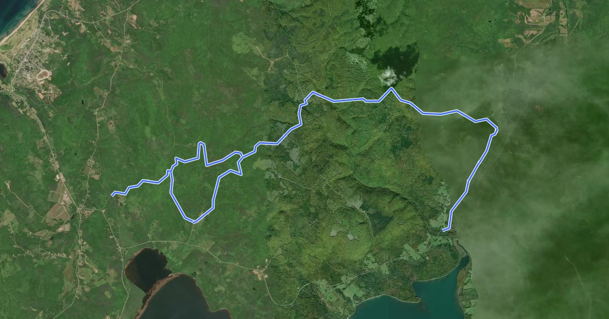 Маршрут The Great Trail (Bealach Brèagh Trail) на спутниковом снимке