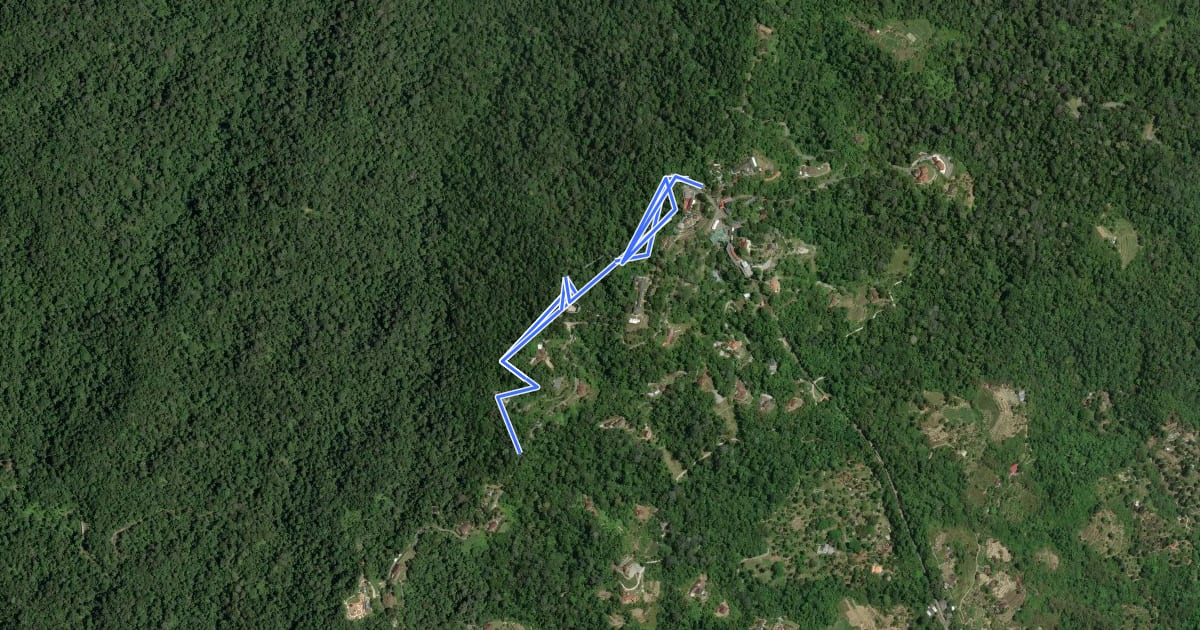 Маршрут The Habitat Penang Hill Route на спутниковом снимке