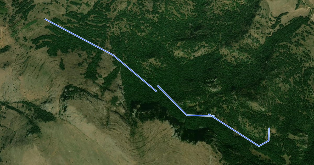 Маршрут The Iron Age Trail на спутниковом снимке
