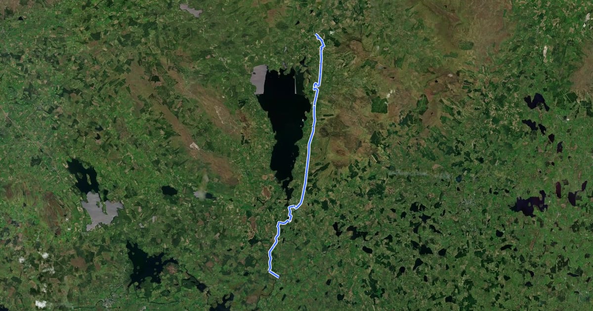 Маршрут The Leitrim Way на спутниковом снимке