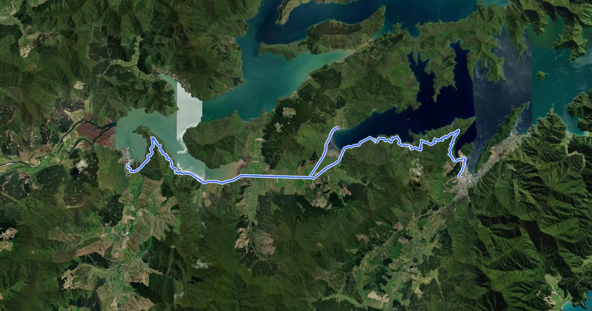 Маршрут The Link Pathway на спутниковом снимке