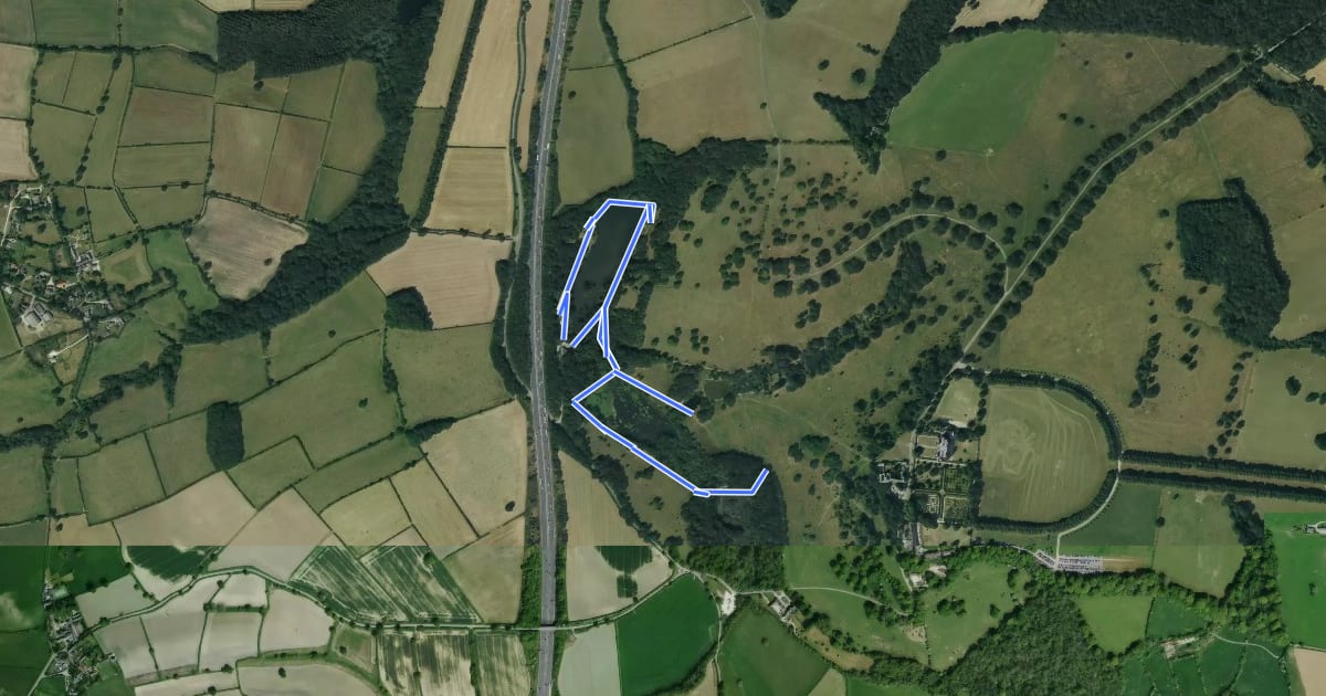 Маршрут The Miller's Walk, Hardwick на спутниковом снимке