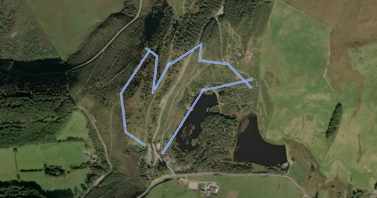 Маршрут The Miners' Trail на спутниковом снимке