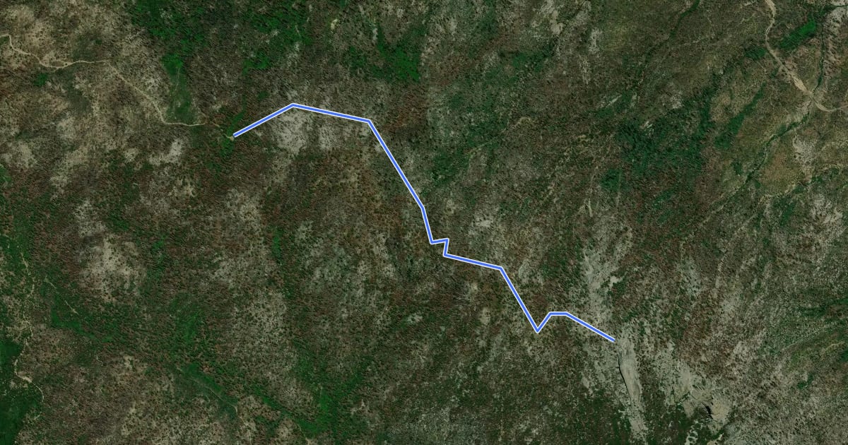 Маршрут The Needles Trail на спутниковом снимке