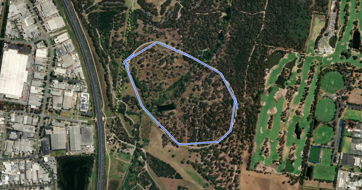Маршрут The Phar Lap Track на спутниковом снимке