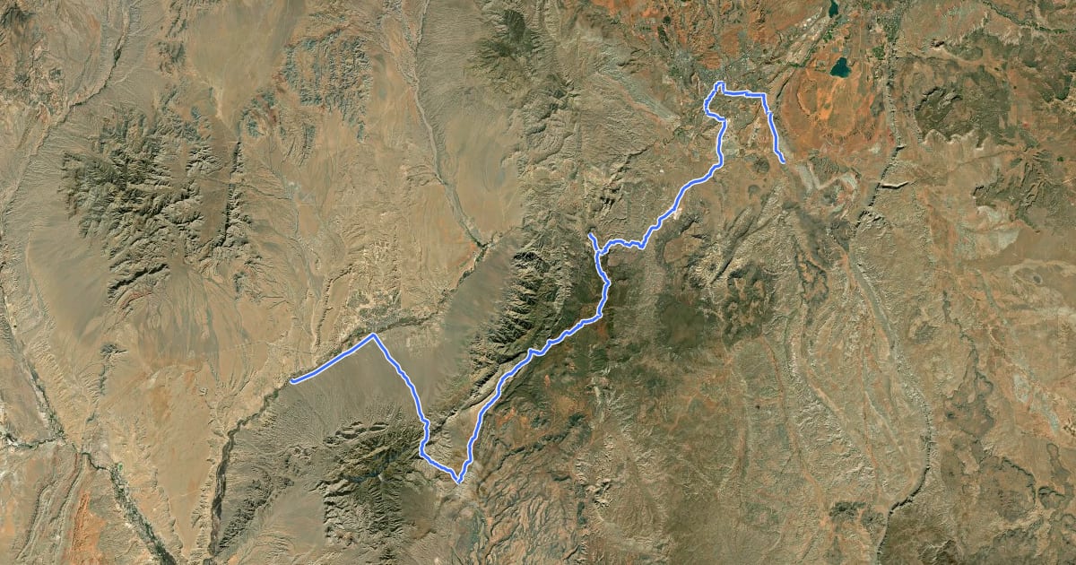 Маршрут The Plateau Passage на спутниковом снимке