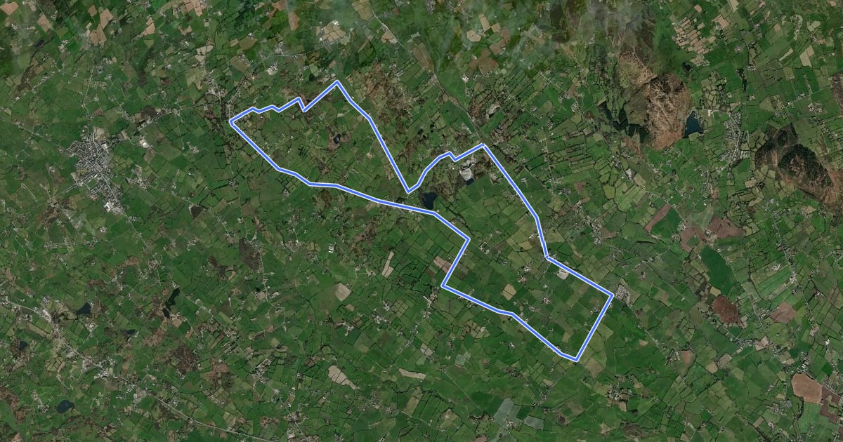 Маршрут The Poets' Trail - Creggan Route на спутниковом снимке